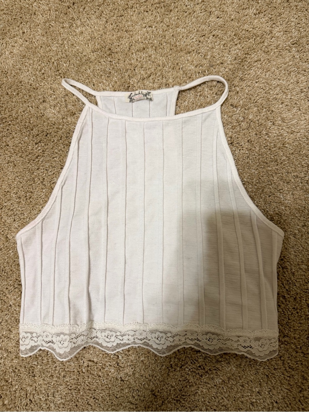 Free People all your love crop top white large excellent condition